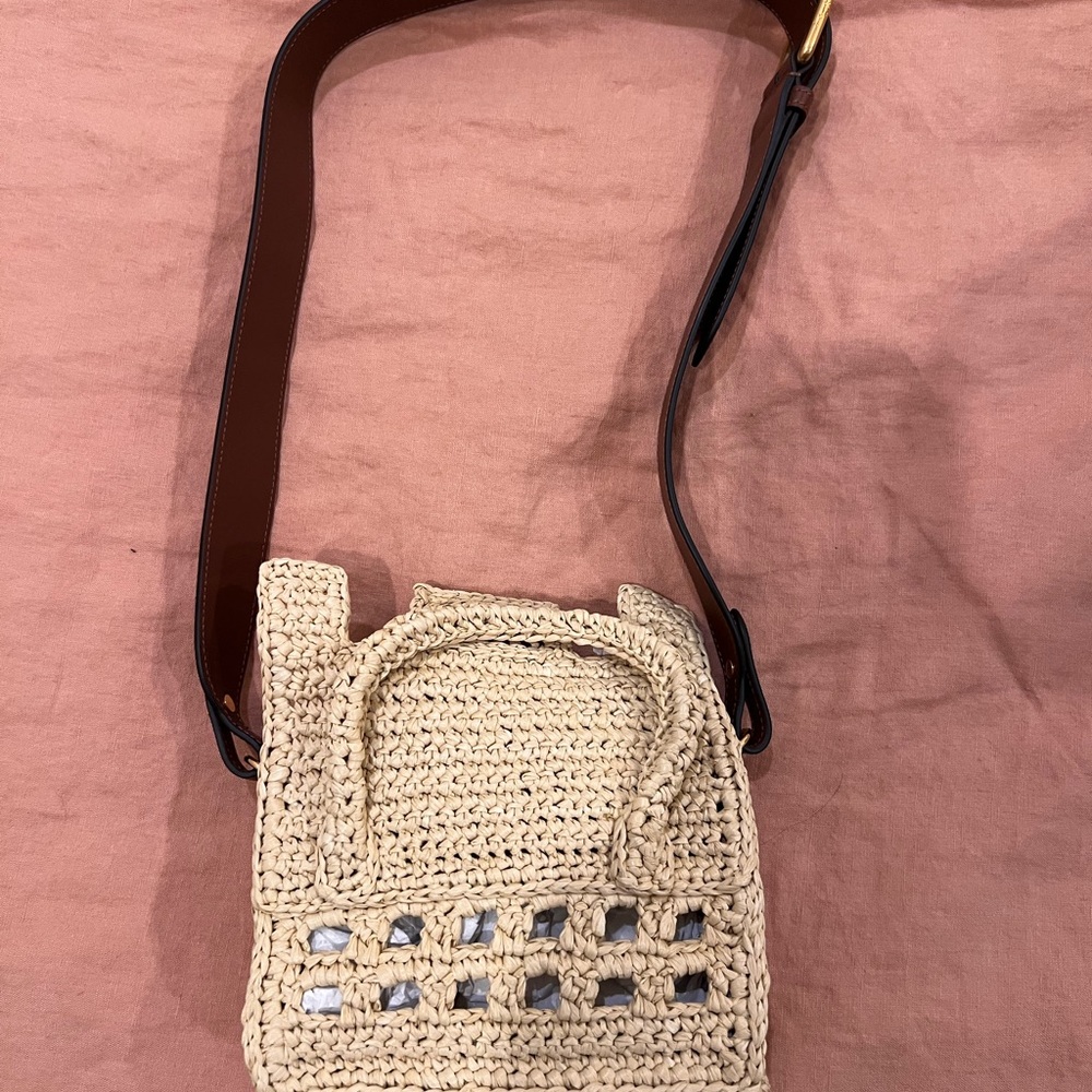 Mulberry raffia mini Bayswater Handcrafted Beige and Brown Women's Bag - Picture 3 of 4